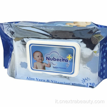 Salviettine umidificate per neonati morbide e pulite